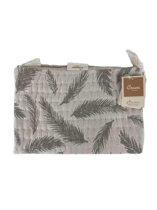 Shop Crane Baby Cotton Muslin Jacquards Pillow, Grey Feather at Goodbuygears