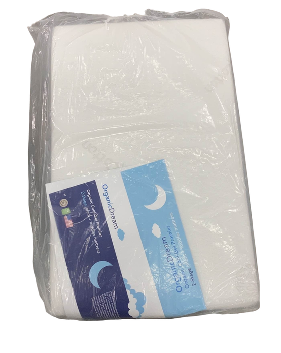 Shop Organic Dream Cool-Gel Premier Crib Mini Mattress, White at Goodbuygears