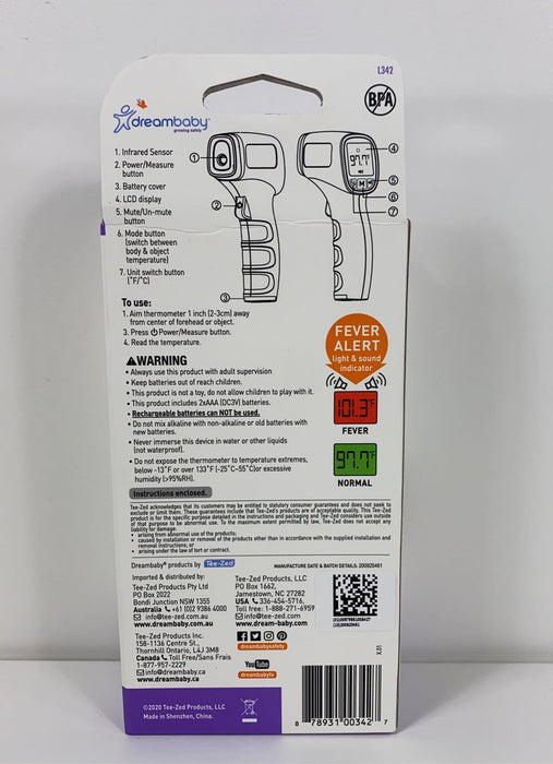 Shop Dreambaby Rapid Responce Infrared Forehead Thermometer at Goodbuygears
