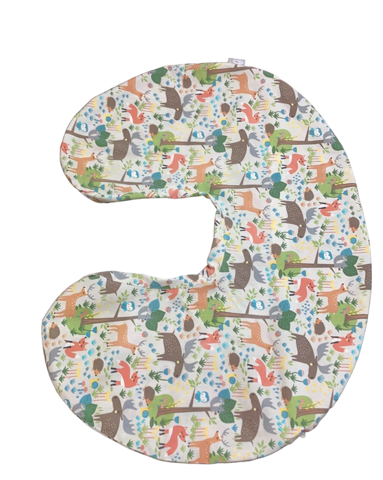 used Boppy Original Nursing and Infant Support Pillow Slipcover, Colorful Wildlife