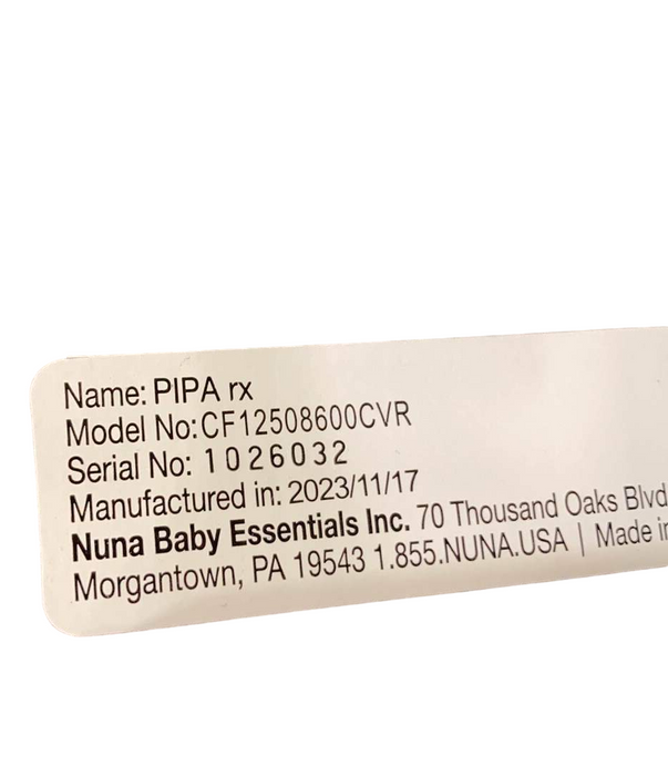Shop Nuna PIPA rx Infant Car Seat, 2023, Caviar at Goodbuygears