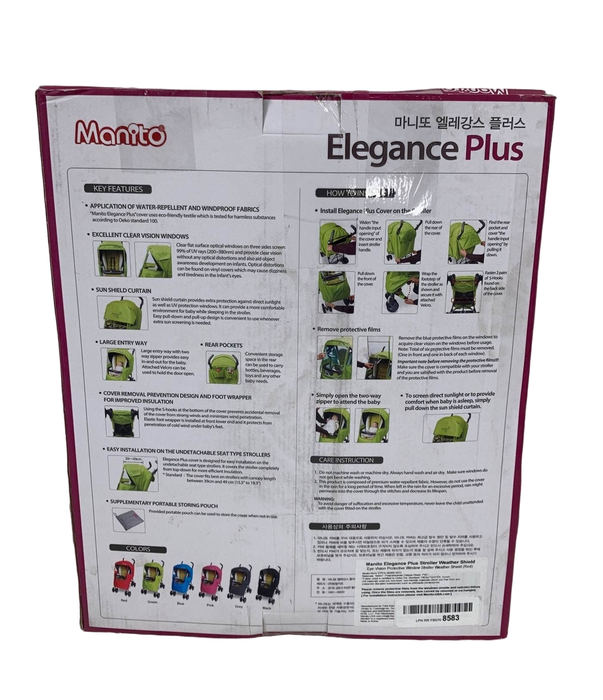 Shop Manito Elegance Plus Stroller Weather Shield Rain Cover, Red at Goodbuygears