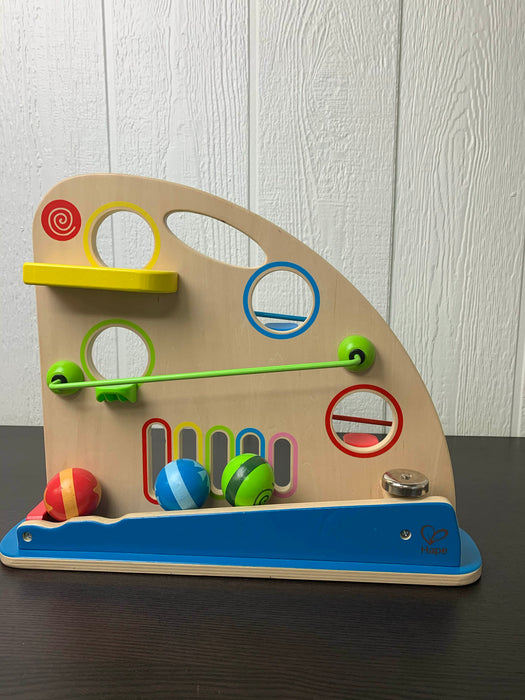 secondhand Hape Roller Derby Racing Toy
