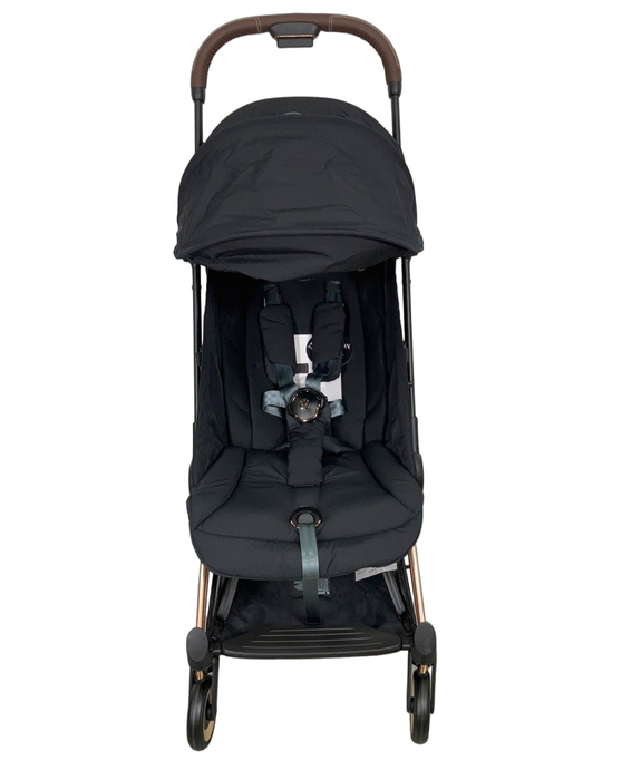 Shop Cybex Coya Stroller, 2023, Rose Gold, Sepia Black at Goodbuygears