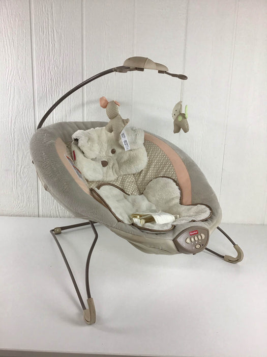 secondhand Fisher Price My Little Snuggapuppy Deluxe Bouncer
