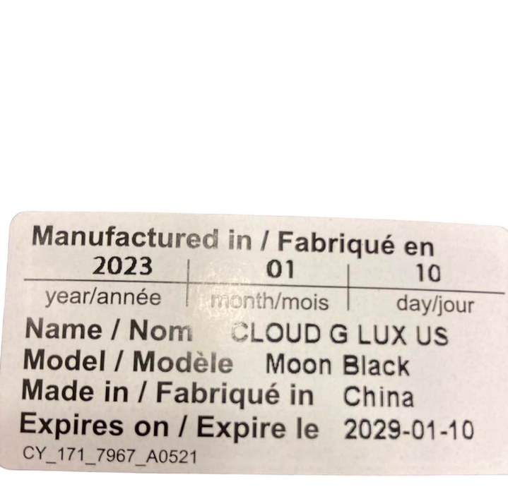Shop Cybex Cloud G Lux with SensorSafe, 2023, Moon Black at Goodbuygears