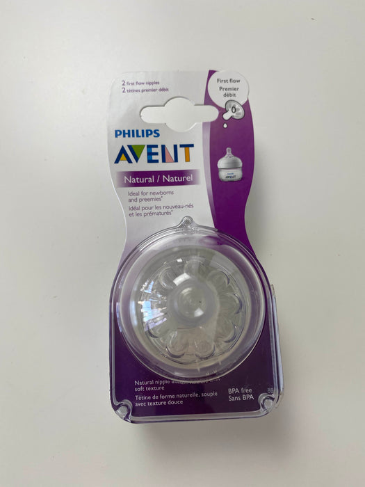 used Philips Avent Natural Baby Bottle Nipple - Newborn 0M+ - 2pk