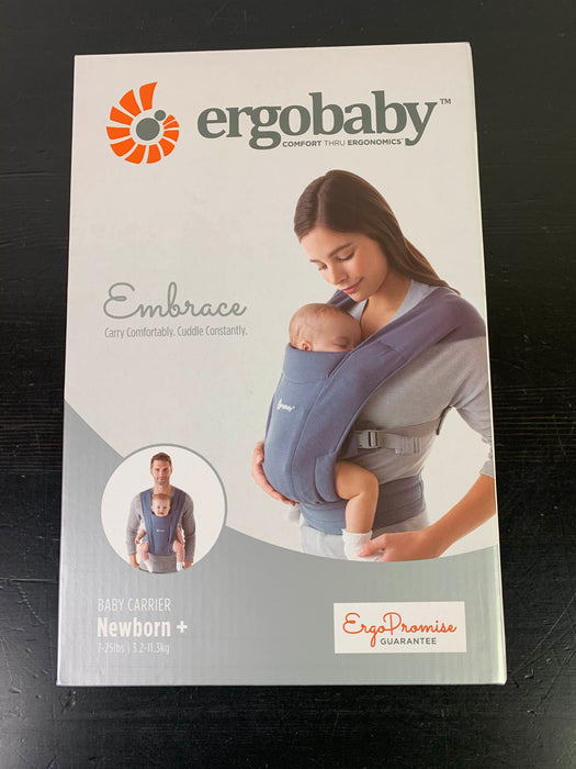 used Ergobaby Embrace Carrier, Oxford Blue