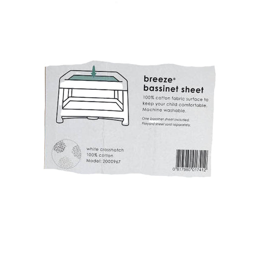 Shop 4moms Breeze Bassinet Sheet, Single, White Crosshatch at Goodbuygears