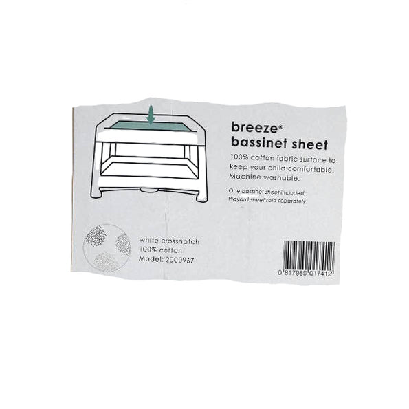 Shop 4moms Breeze Bassinet Sheet, Single, White Crosshatch at Goodbuygears