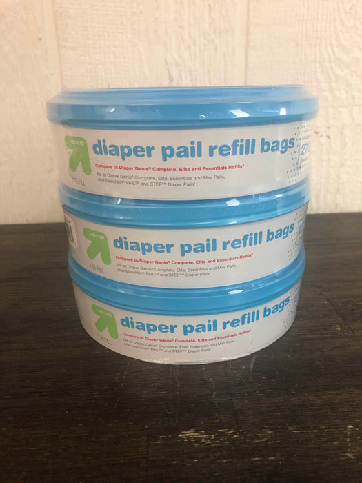 used Up&Up Diaper Pail Refills, 3 pack