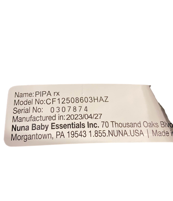 Shop Nuna PIPA rx Infant Car Seat with RELX Base, 2023, Hazelwood at Goodbuygears