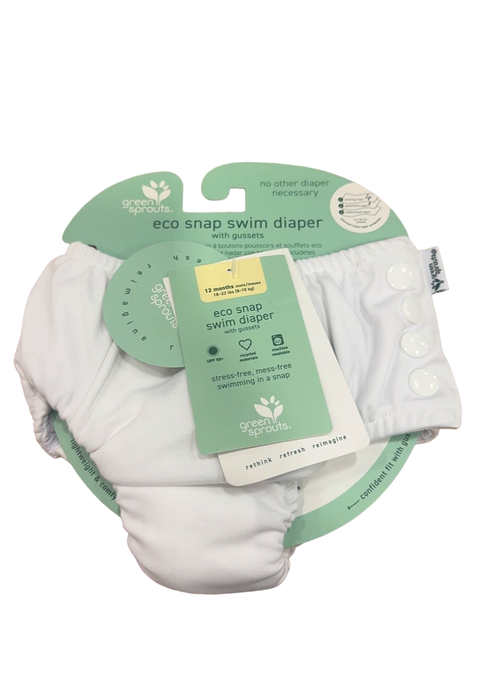 Shop Green Sprouts Swim Diaper, 6 Months, Snap White at Goodbuygears