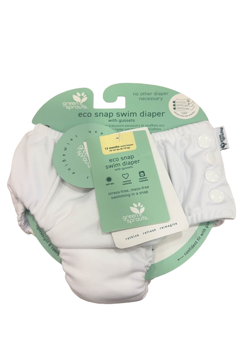 Shop Green Sprouts Swim Diaper, 6 Months, Snap White at Goodbuygears