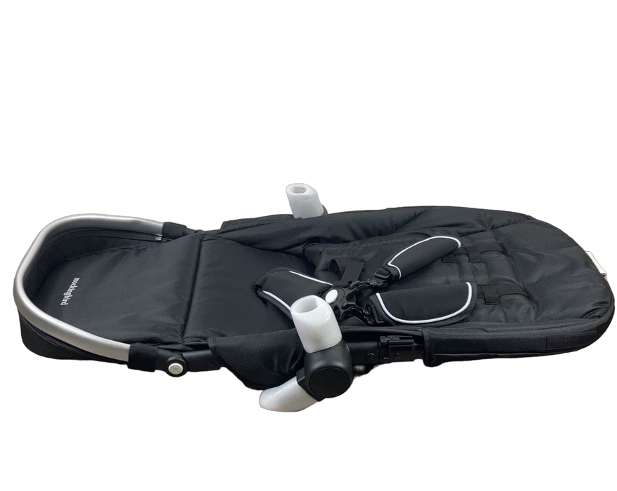 Shop Mockingbird 2nd Seat Kit with Extendable Canopy, Black, Watercolor Drops, Silver with Penny Leather at Goodbuygears