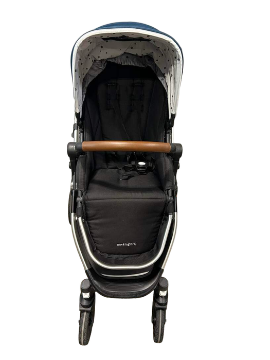 Shop Mockingbird Single Stroller, 2020, Sea, Watercolor Drops, Silver With Penny Leather at Goodbuygears