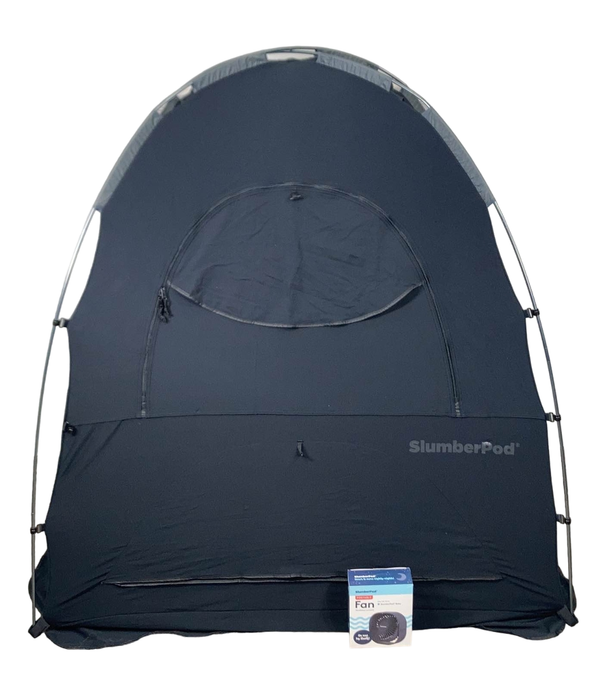 Shop SlumberPod 3.0 Sleep Canopy with Fan, Black with Gray Accents at Goodbuygears