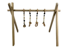 Shop Poppyseed Play Wooden Baby Gym, Natural Wood w/ Black Toys at Goodbuygears