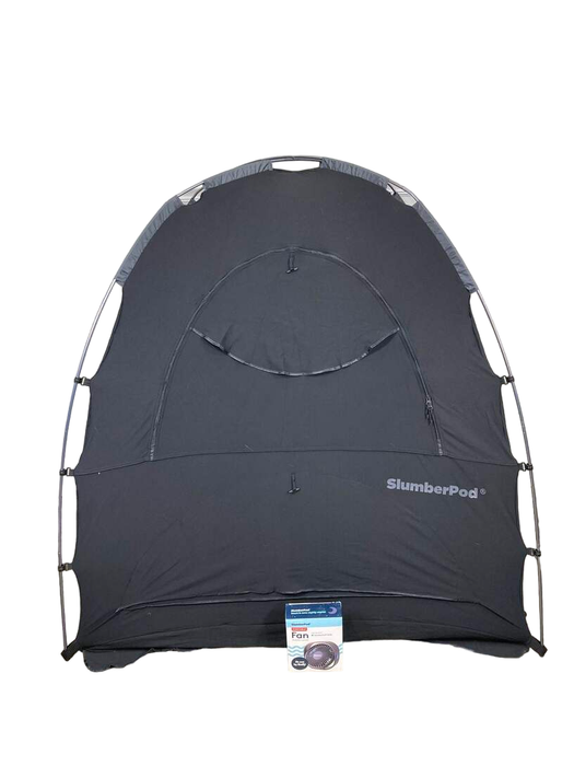 Shop SlumberPod 3.0 Sleep Canopy with Fan, Black with Gray Accents at Goodbuygears