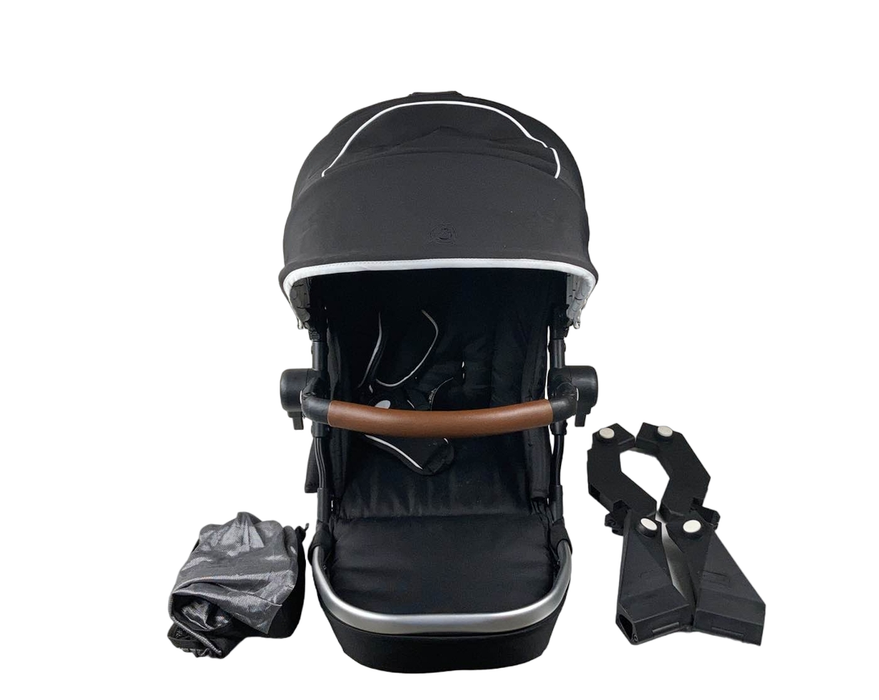 Shop Mockingbird 2nd Seat Kit with Extendable Canopy, 2021, Black, Windowpane, Silver with Penny Leather at Goodbuygears