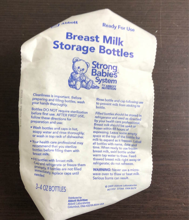 secondhand Abbott CustomFeed Breastmilk Storage Bottles