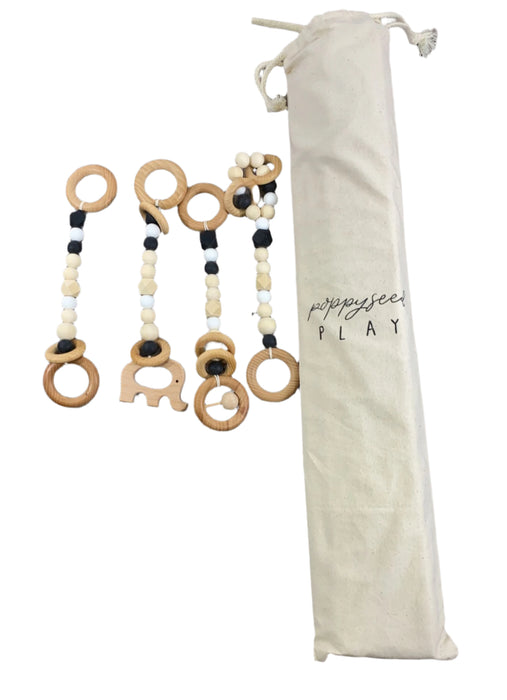 Shop Poppyseed Play Wooden Baby Gym, Natural Wood w/ Black Toys at Goodbuygears