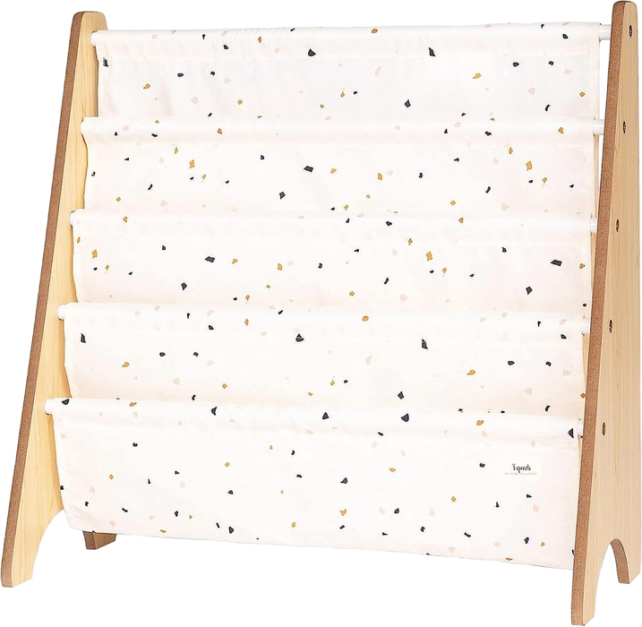 3 Sprouts Book Rack, Terrazzo Cream