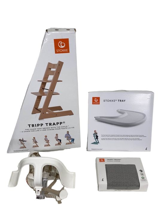 Shop Stokke Tripp Trapp Complete High Chair, White, Dots Grey, 2 at Goodbuygears