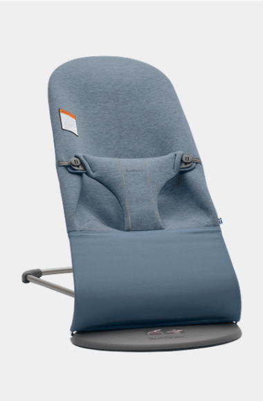 Shop BabyBjorn Bouncer Bliss, Dove Blue, 3D Jersey at Goodbuygears