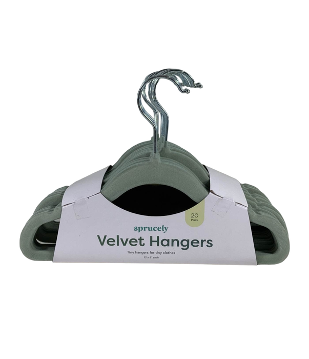 Shop Sprucely Velvet Hangers 20 Pack, Sage at Goodbuygears