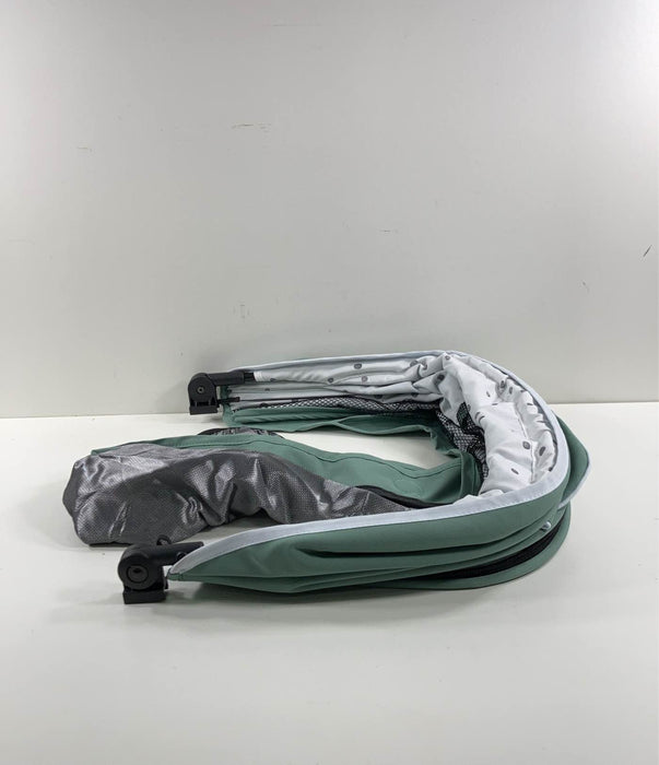 secondhand Mockingbird Extendable Canopy with Sunshade, Sage, Watercolor Drops