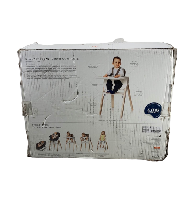 Shop Stokke Steps Chair, White / Natural at Goodbuygears
