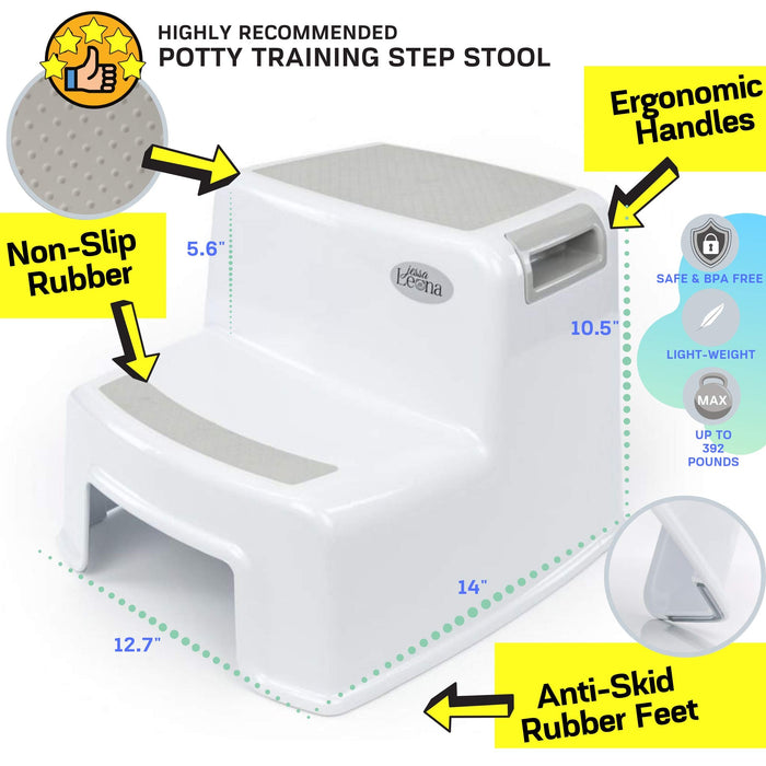 Jessa Leona Dual Height Step Stool For Kids