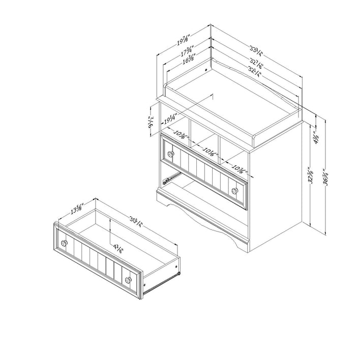 South Shore Savannah Changing Table With Drawers