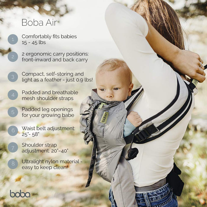 Boba Air Ultra Lightweight Baby Carrier, Gray