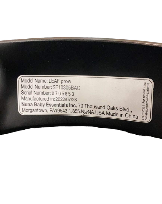 Shop Nuna LEAF Grow Seat, Broken Arrow Caviar at Goodbuygears
