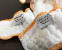 secondhand BUNDLE Cloth-eez Workhouse Fitted Diapers, Organic And Regular, -Newborn