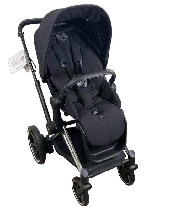Shop Cybex E-PRIAM Electric Stroller, 2021, Chrome With Black Details, Premium Black at Goodbuygears