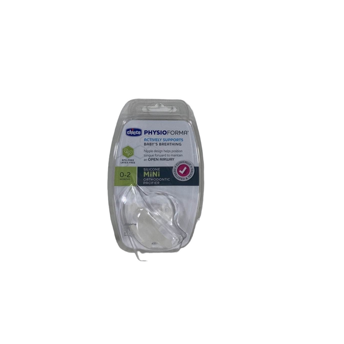 Shop Chicco PhysioForma Soft Silicone Orthodontic Pacifier, 1 Pack, Clear, 0-2 months at Goodbuygears