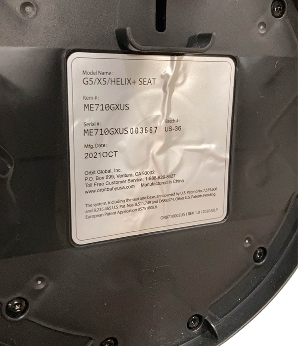 used Orbit Baby G5 Stroller Seat