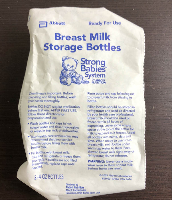secondhand Abbott CustomFeed Breastmilk Storage Bottles