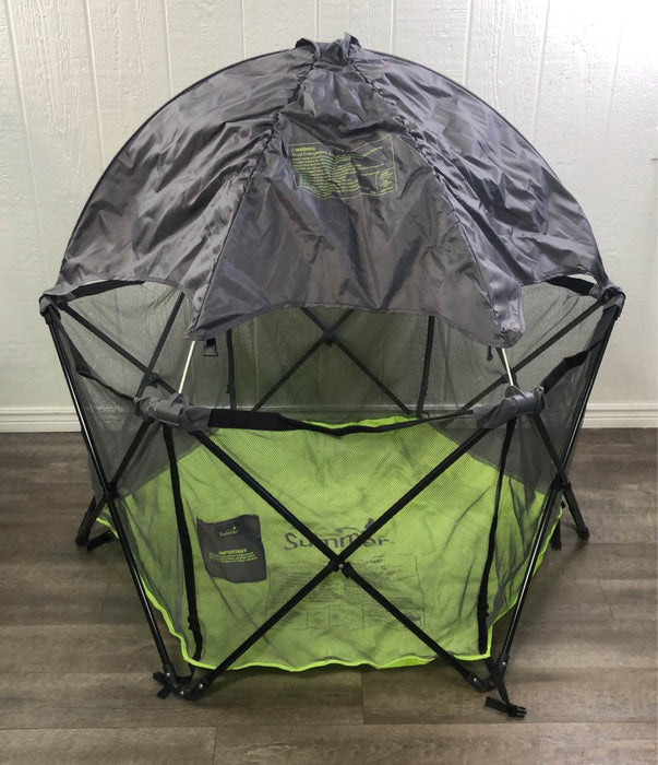 used Summer Infant Pop 'N Play Portable Playard With Canopy