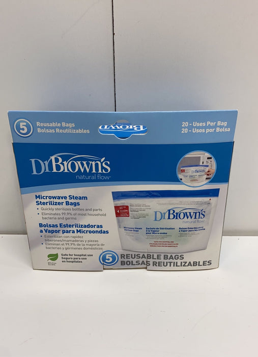 secondhand Dr. Brown's Microwave Steam Sterilizing Bags, 5 Pack