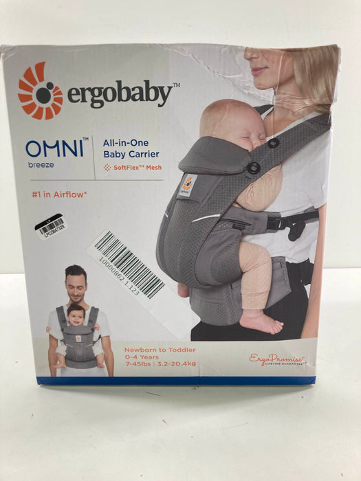 used Ergobaby Omni Breeze Baby Carrier, Graphite Grey