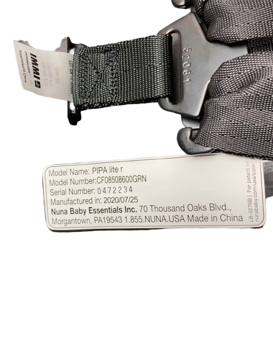 used Nuna PIPA Lite R Infant Car Seat, Granite, 2020