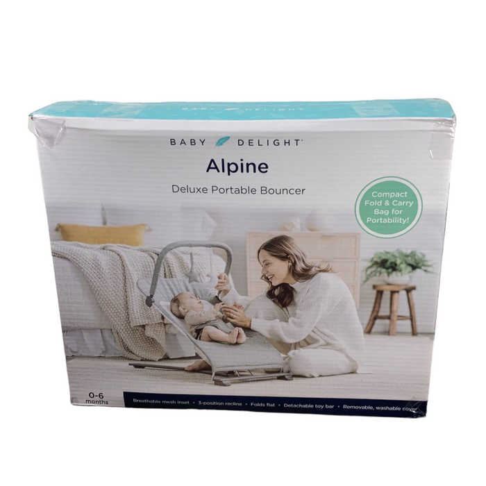 Shop Baby Delight Alpine Deluxe Portable Bouncer, Charcoal Tweed at Goodbuygears