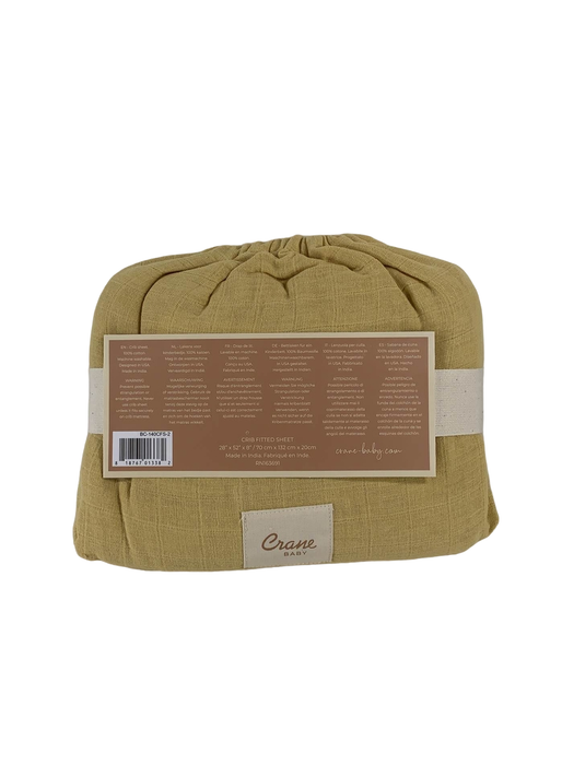 Shop Crane Baby Crib Fitted Sheet, Ochre at Goodbuygears