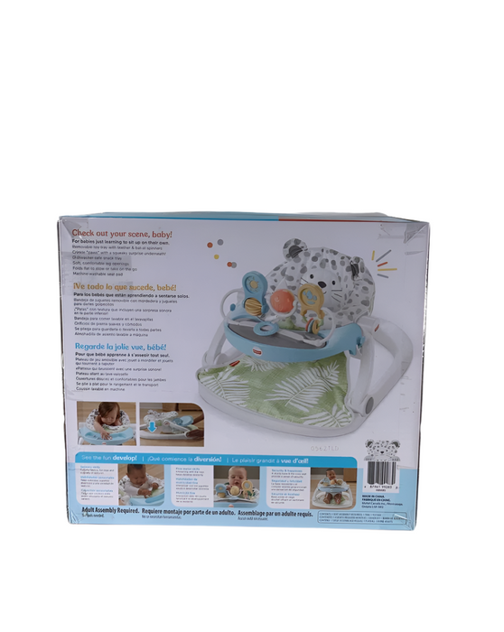 Shop Fisher Price Premium Sit-Me-Up Floor Seat with Toy Tray, Snow Leopard at Goodbuygears