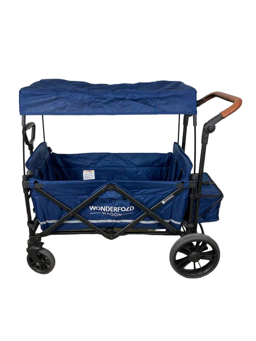 Wonderfold X2 Push + Pull Double Stroller Wagon, Sapphire Navy, 2022