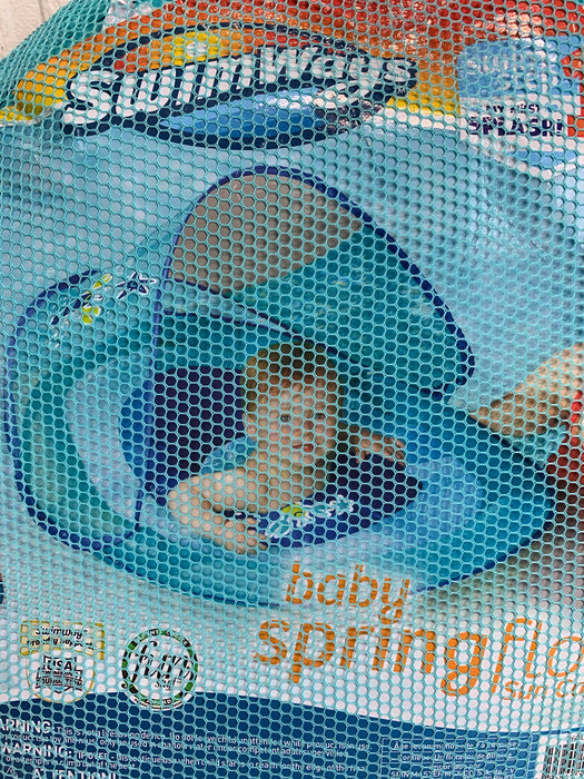 secondhand SwimWays Baby Spring Float with Sun Canopy